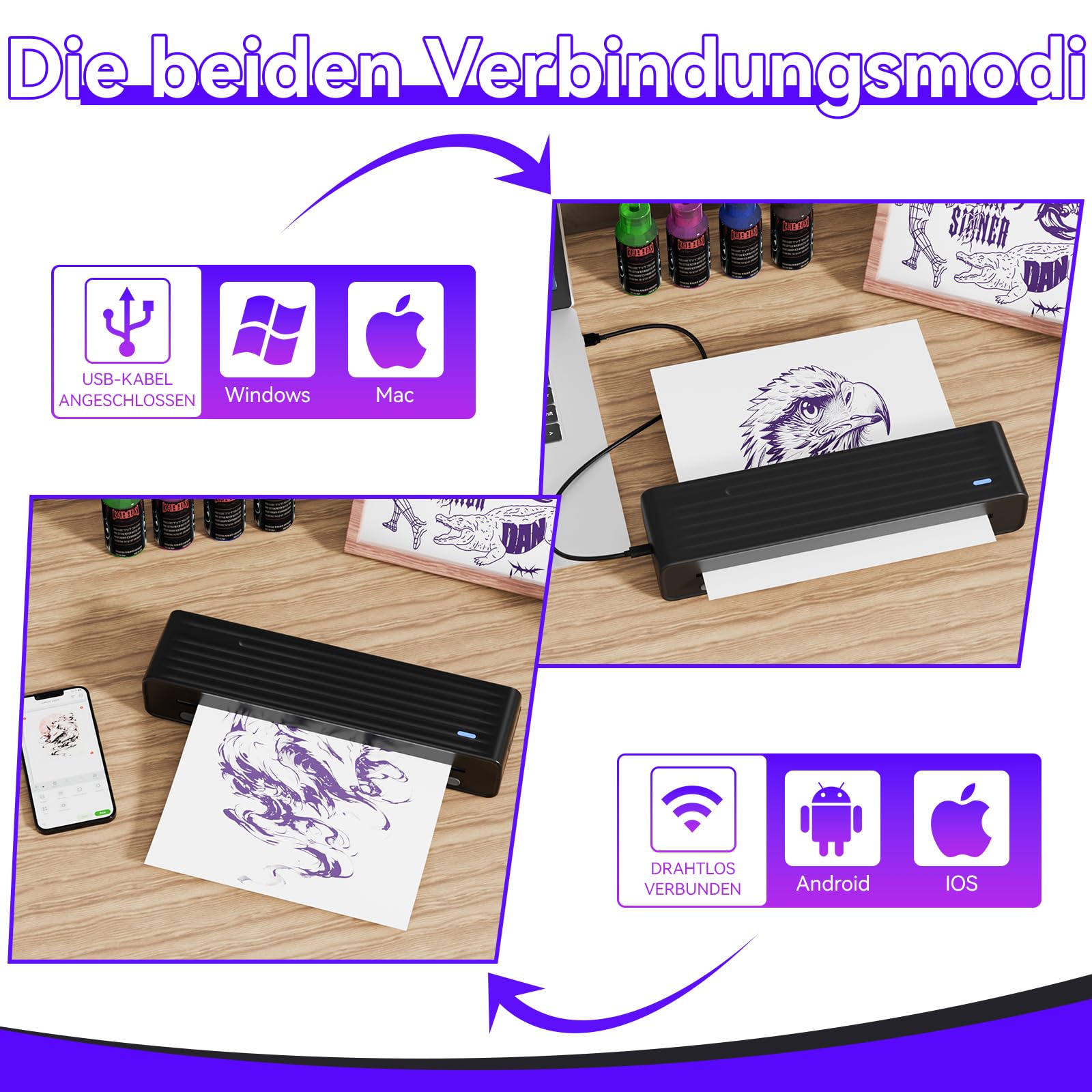 PeriPage Stampante per tatuaggi P93