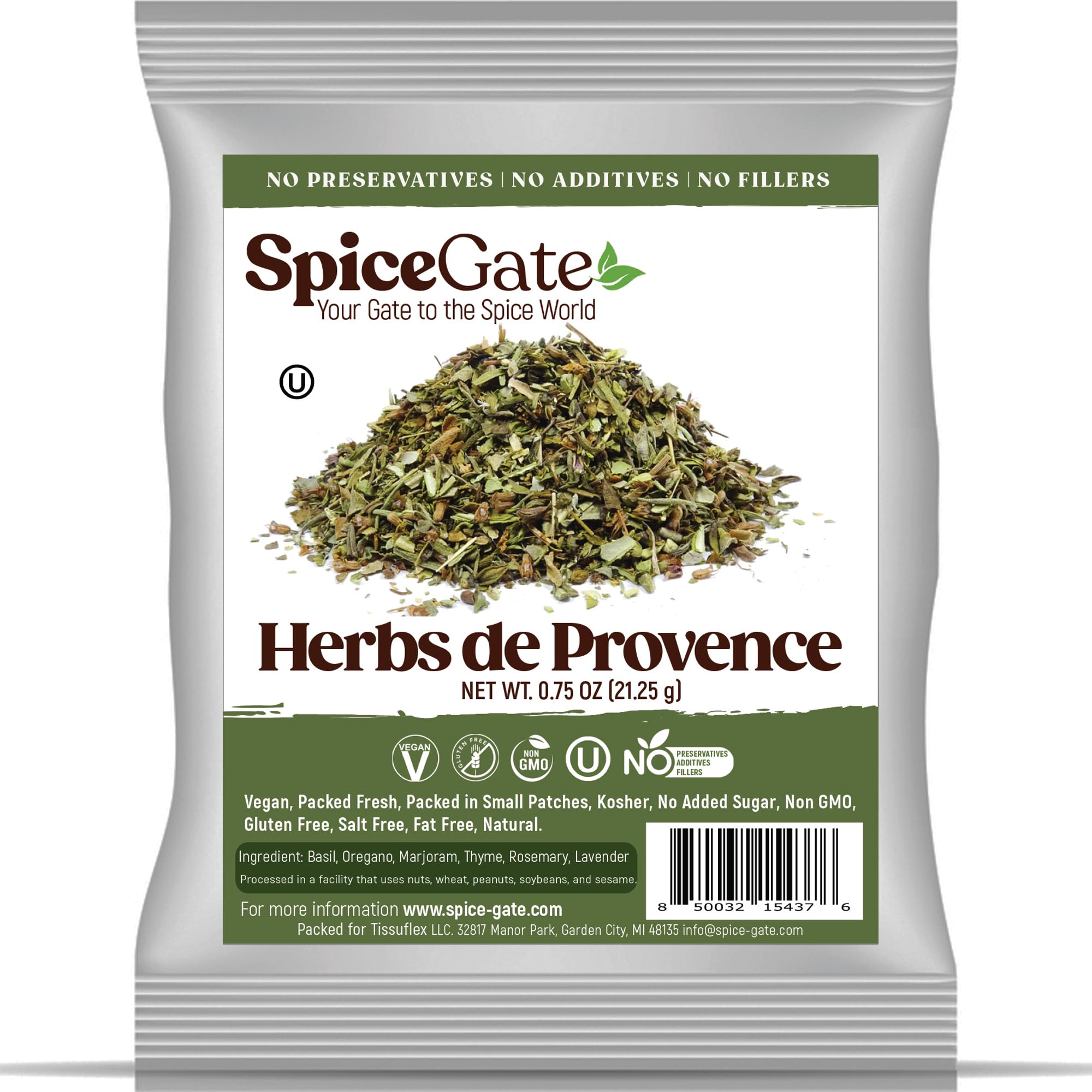 Spice Gate Herbs De Provence (0.75 oz) Authentic herbs for salads and seasoning