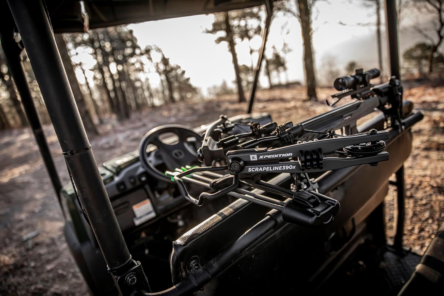 Xpedition Archery Scrapeline 390X Crossbow, 6.7LB 390 Feet Per Second Compound Crossbow Package with 4X32 Scope