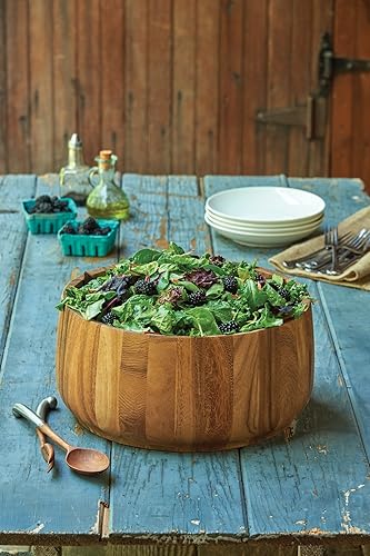 Miniatura 9 de Ironwood Gourmet Ensaladera de petaluma con borde grande de cuentas madera de acacia