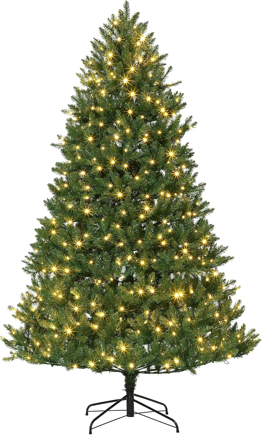 Garvee 4.5' Artificial Christmas Tree Pre-Lit, Fraser Fir, 3 Colors Led, 659 Branch Tips, Premium Hinged Design, Full Natural Look Xmas Tree for Home Office Winter Holiday Indoor Decor,Easy Assembly