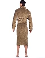 Vista 3 de Noble Mount Bata de felpa para hombre - Bata de forro polar, bata de baño para hombre