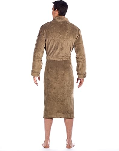 Miniatura 3 de Noble Mount Bata de felpa para hombre - Bata de forro polar, bata de baño para hombre