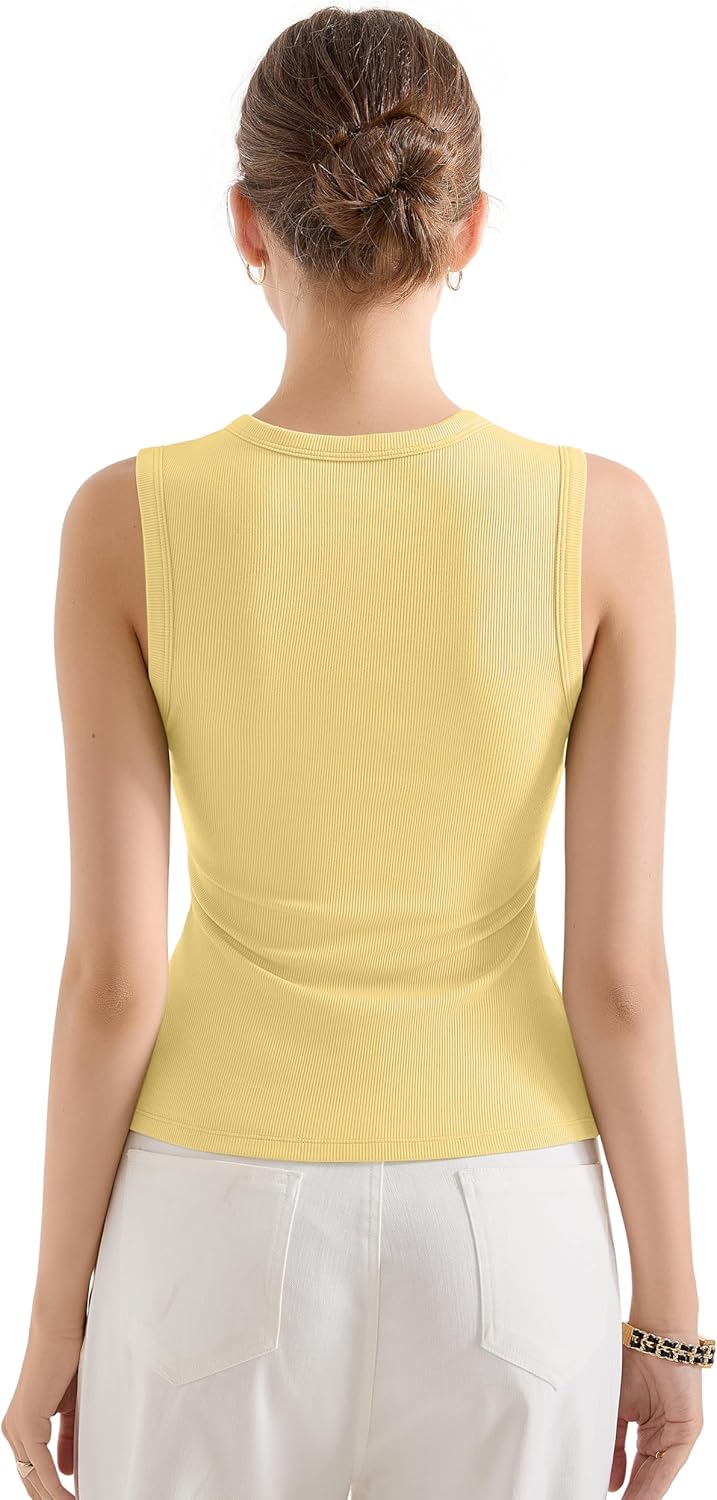 SUUKSESS Women Button Down Going Out Trendy Tops Ribbed Sexy Vest Y2K Tank Tops - Image 4