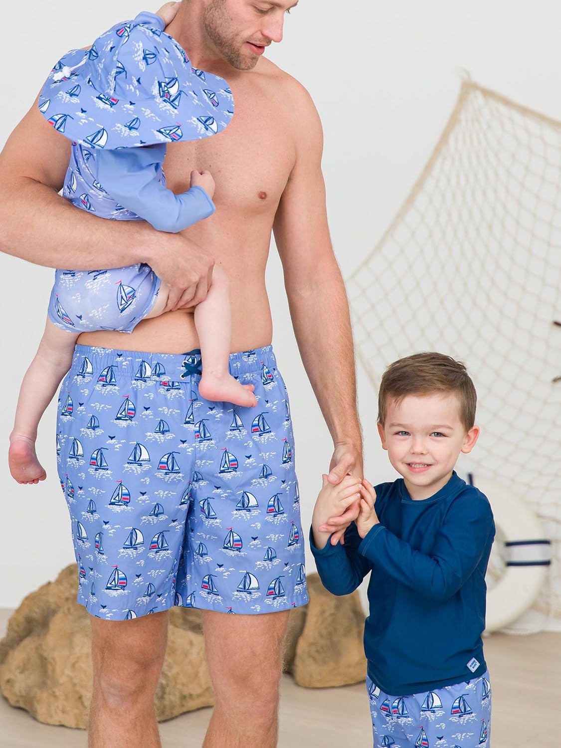 RUGGEDBUTTS Baby/Toddler Boy Swimsuit, One Piece Zipper Rash Guard Sunsuit with UPF 50+ Sun Protection - Image 5