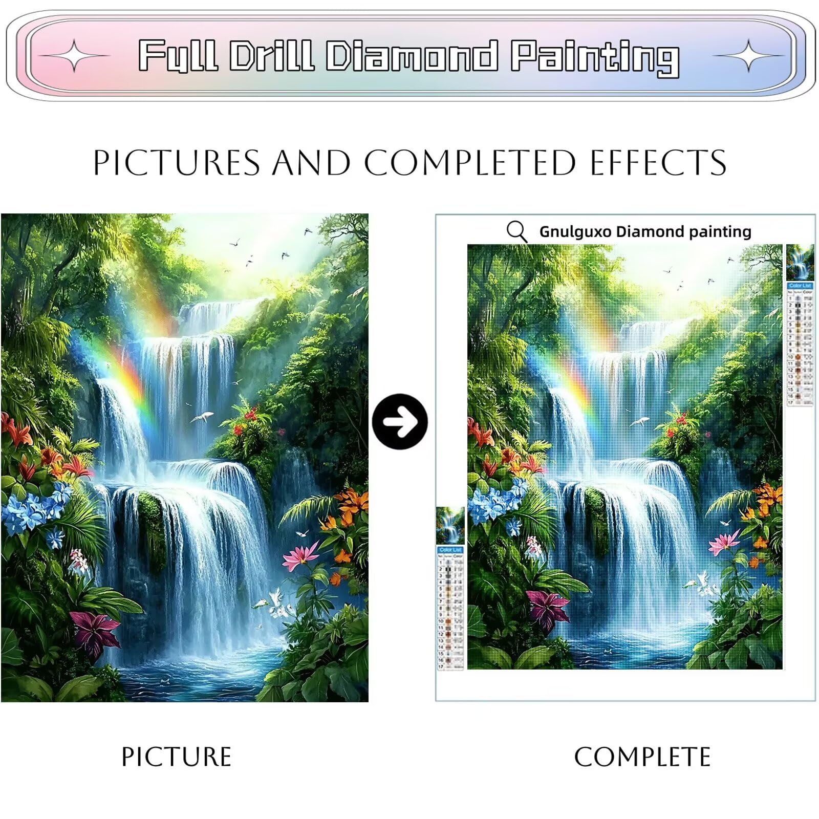 Diamond Painting Fallen, Wald Diamond Painting Erwachsene 5D Eckige Steine Full Drill Diamond-painting, DIY Kreuzstich Bastelset Kreativ Set für Erwachsene, Home Wand Dekor, Geschenke 60x90cm,Model652