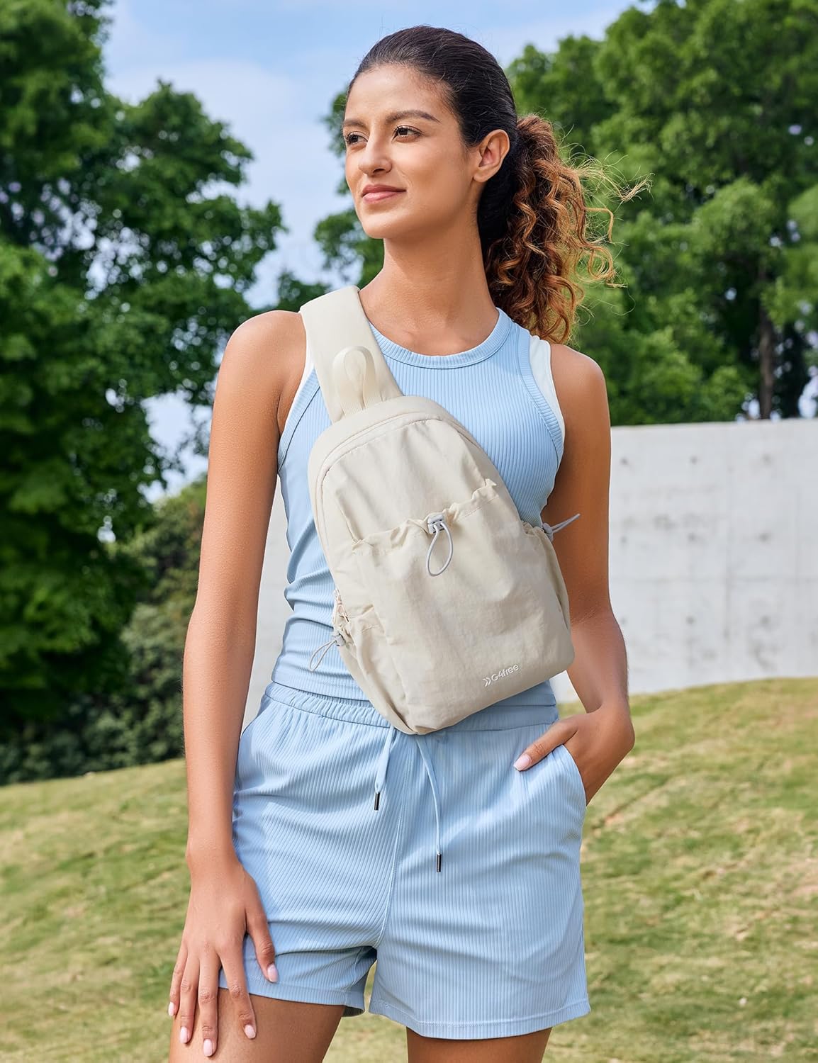 G4Free Sling Bag for Women, Casual Crossbody Handbag Fashionable Shoulder Backpack Lightweight Chest Bag - Image 2