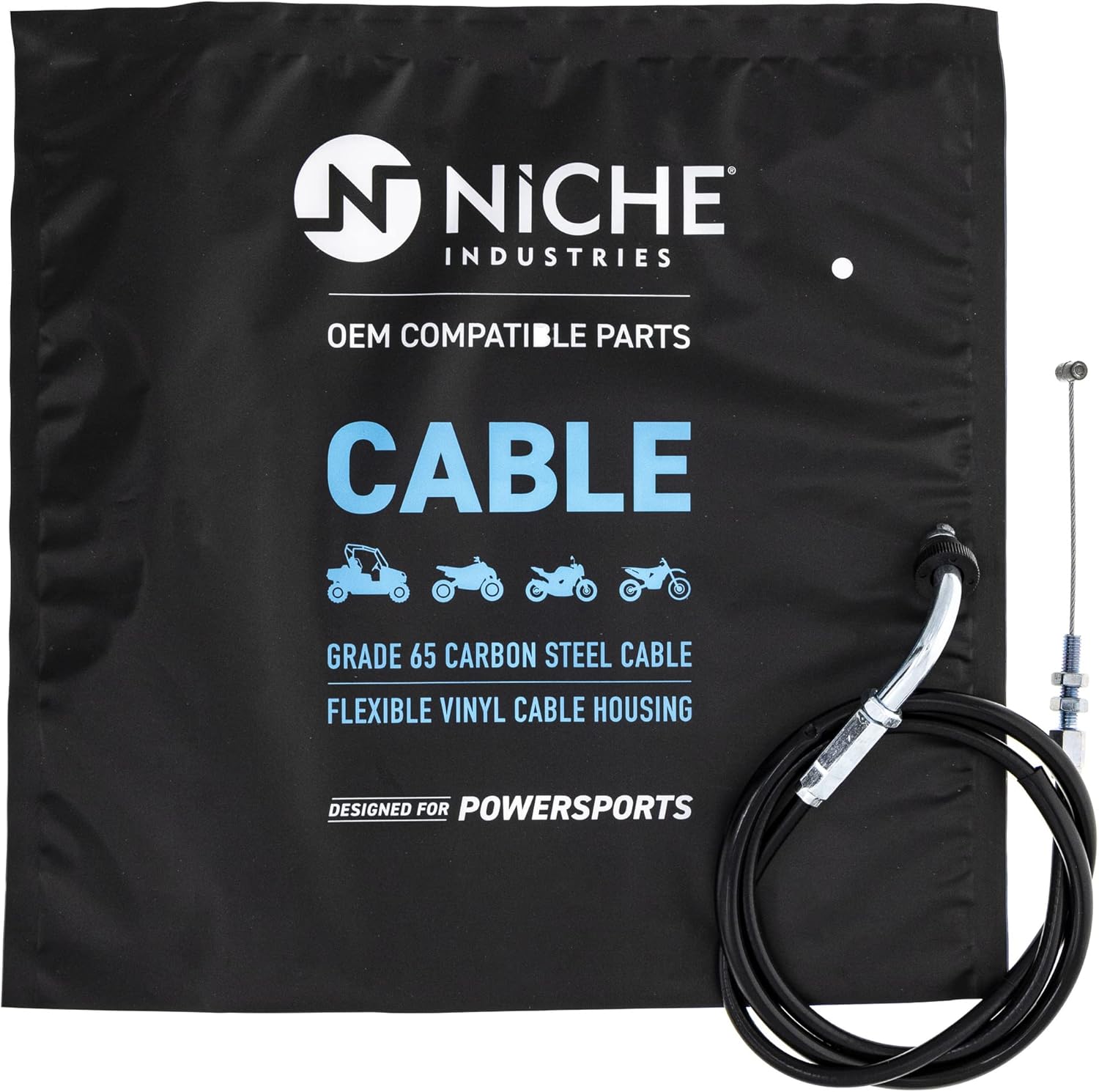 NICHE Push Pull Throttle Cable Set for Suzuki GS1100E GS450E GS750E 58300-00A10 58200-45610