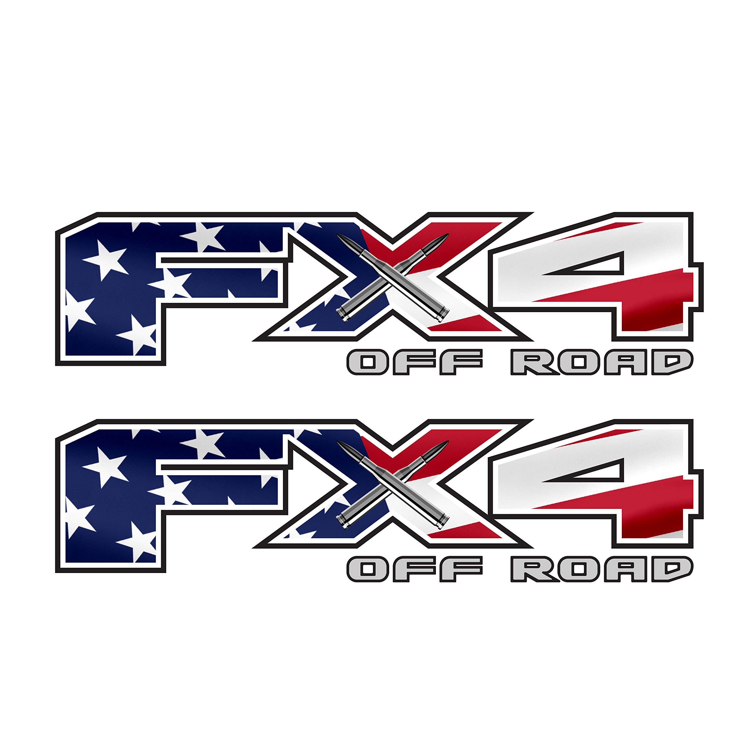 FX4 Off Road Decal USA Black Flag Replacement Sticker F 150 Bedside Emblem for 4x4 Truck Super Duty (FX4 Off Road Decal USA Flag Replacement Sticker)