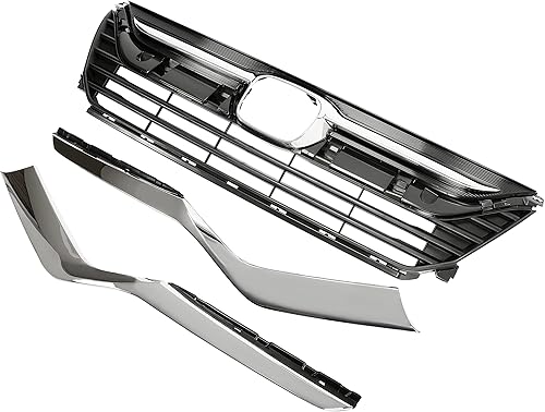 Miniatura 6 de HECASA Rejilla de parachoques delantero con moldura de párpado para faros delanteros compatible con Honda Odyssey 2018-2020, repuesto para