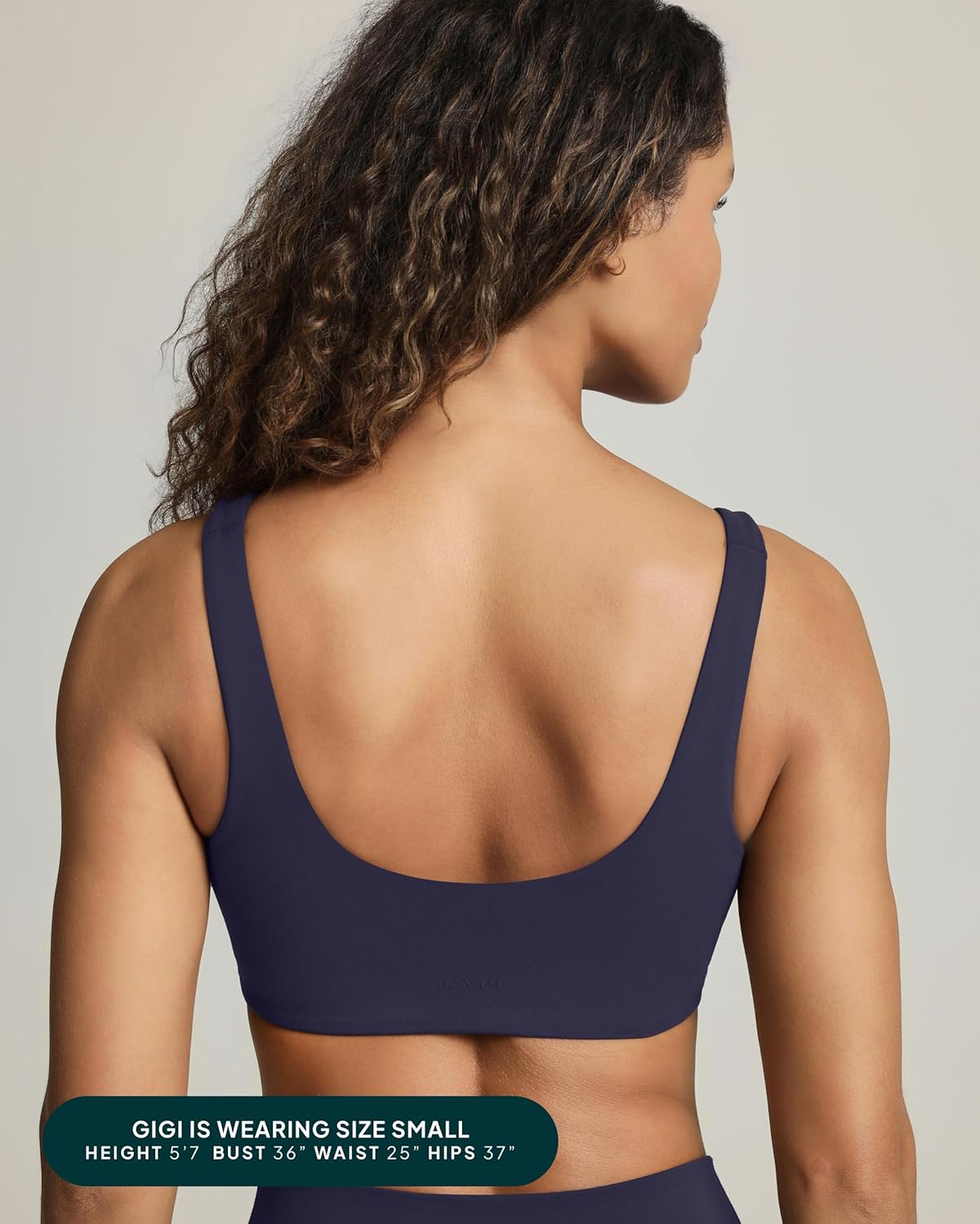 PAVOI ACTIVE Buttery Soft Sports Bras for Women - High Support Low Scoop Neck U Back Padded Yoga Gym Workout Bra - FlexFlow - Medium, Twilight - Image 2