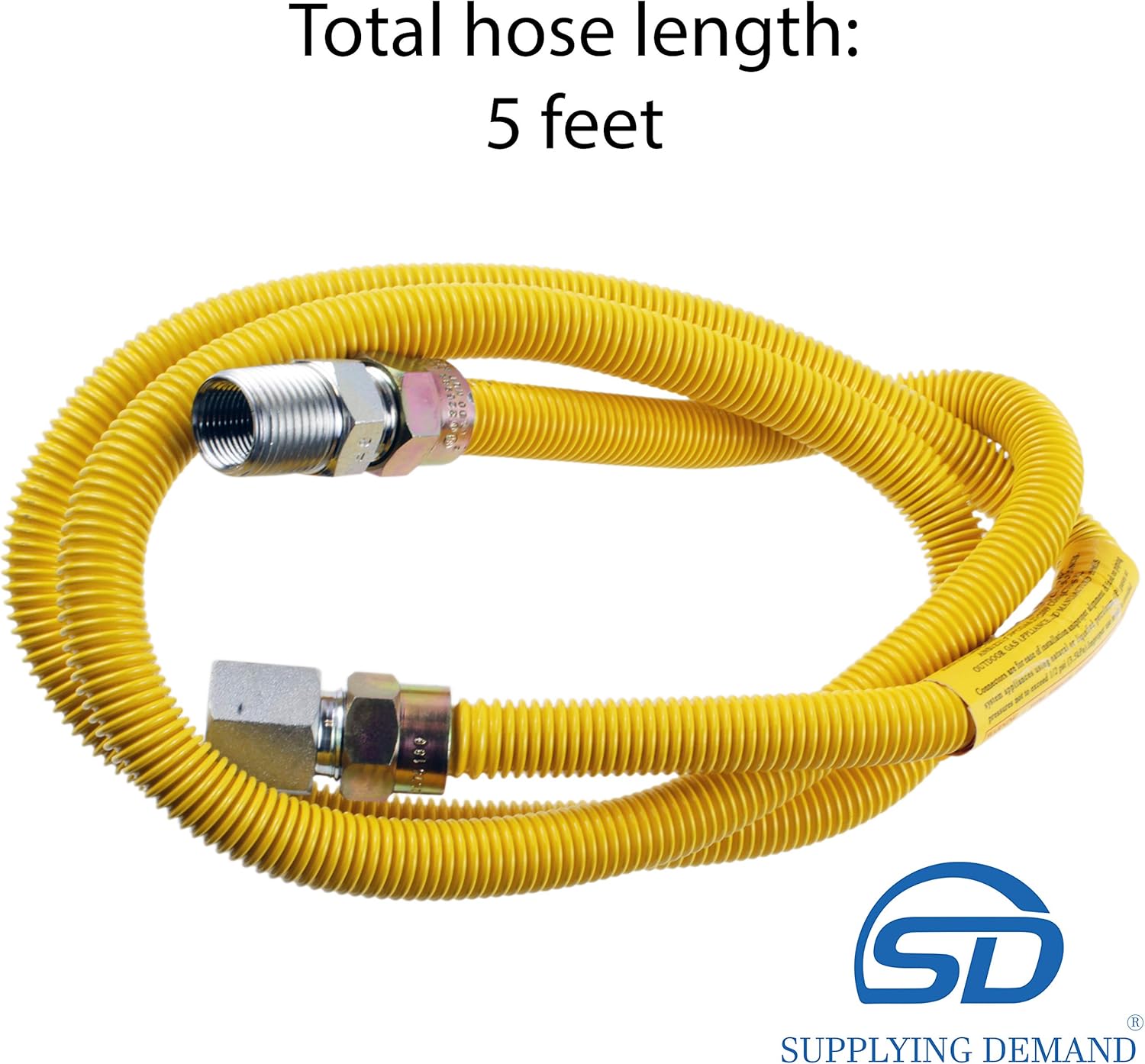 Supplying Demand 203-3132 5 Feet Clothes Dryer Gas Connector 1/2 Inch OD