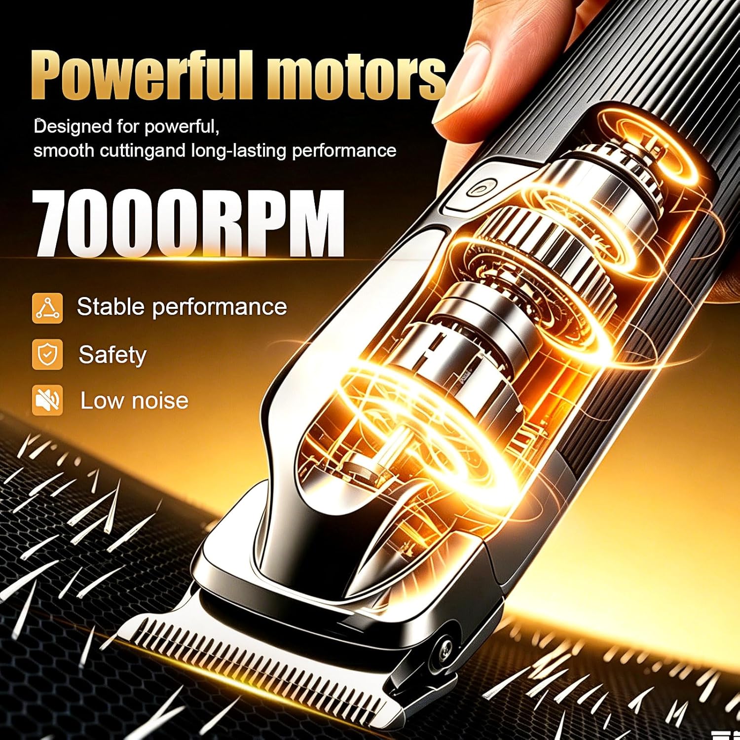 6 in 1 Beard Trimmer for Men, Rechargeable with LED Display, IPX6 Waterproof Wet/Dry Grooming Kit, Magnetic Detachable Blades for Easy Cleaning, Mens Mustache Hair Clipper Set