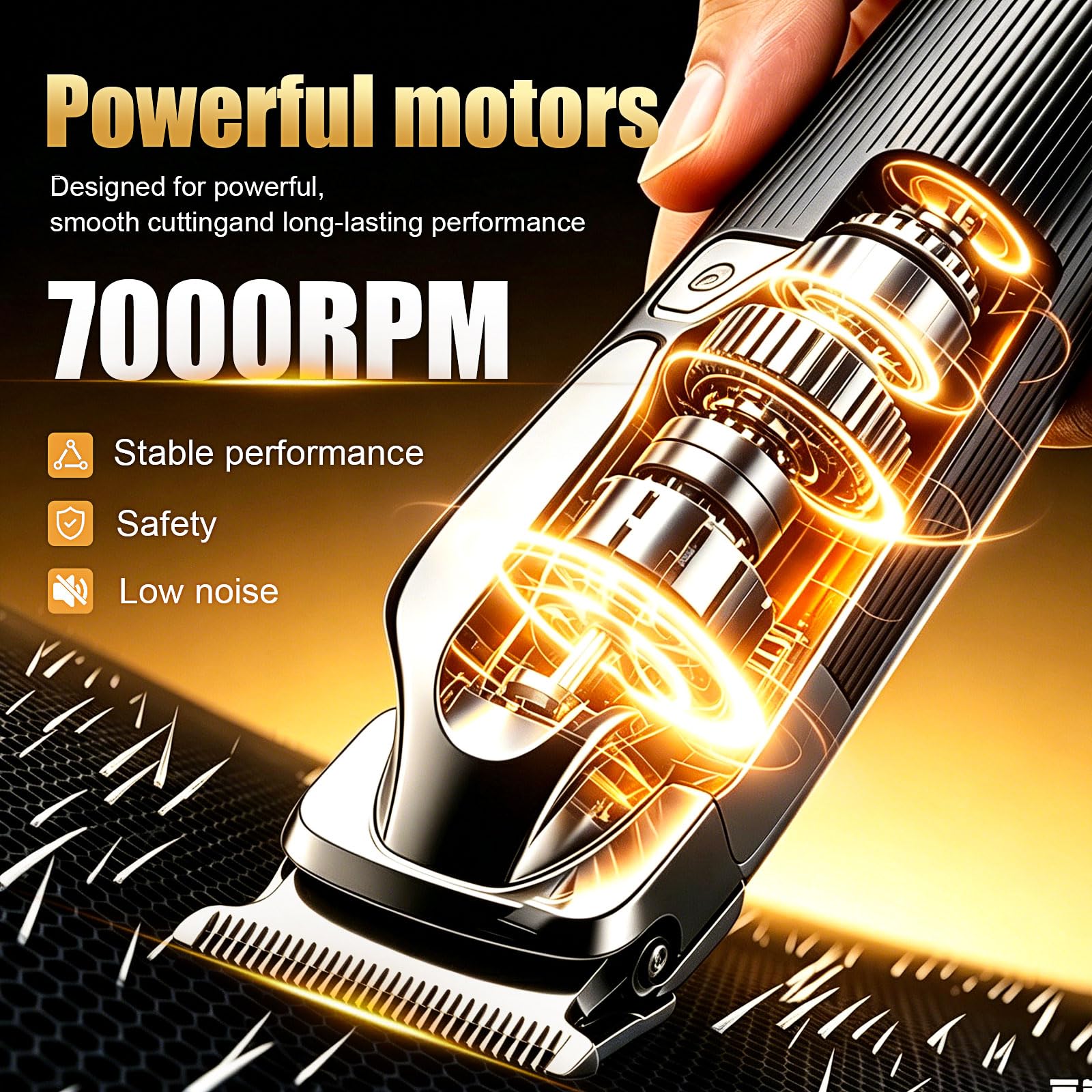6-in-1 Rechargeable Beard Trimmer Grooming Kit for Men with LED Display