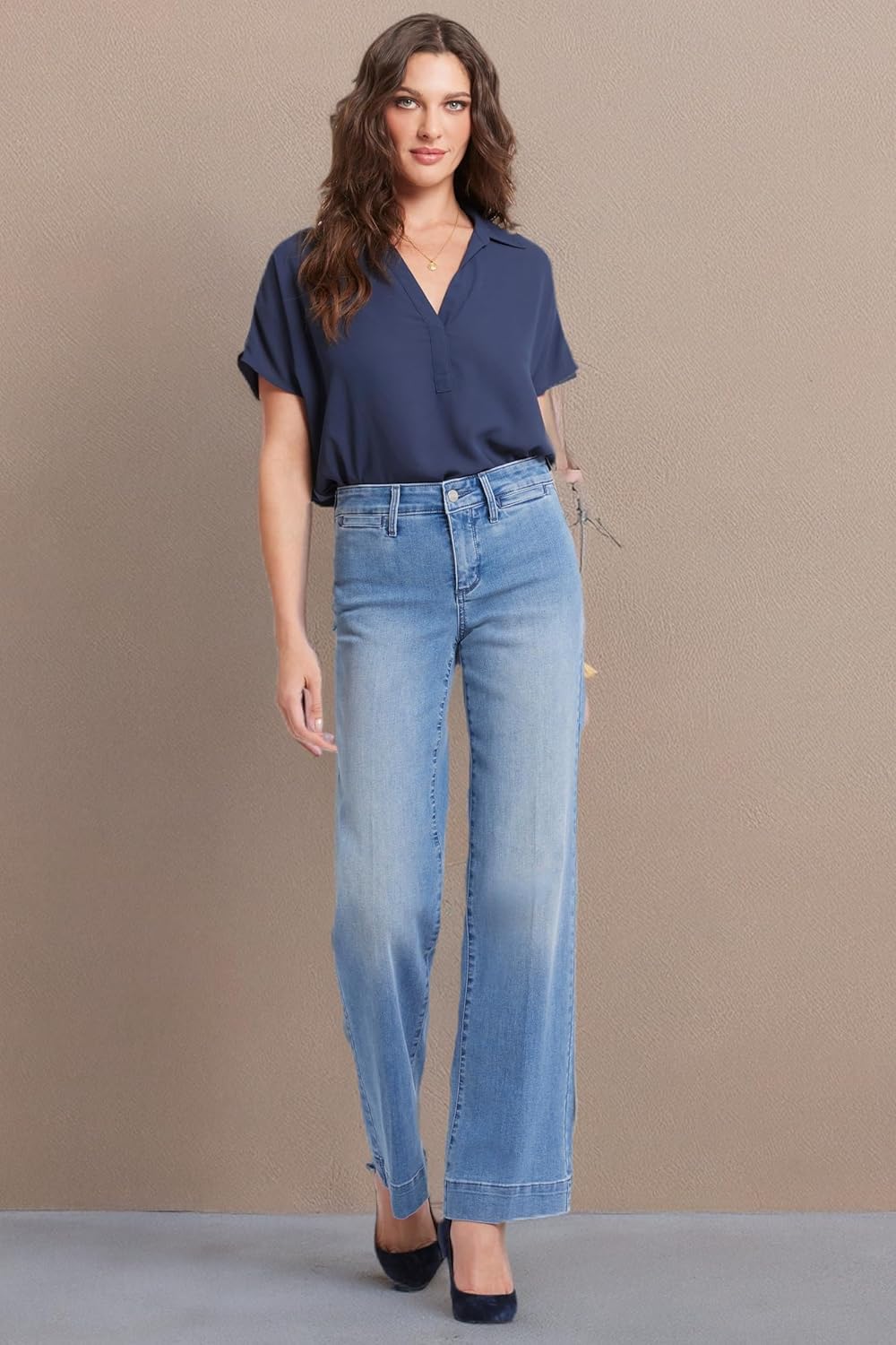 NYDJ Women's Teresa Wide Leg Ankle - Image 7