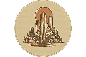 Retro Western Sunset Mouse Pad Cactus