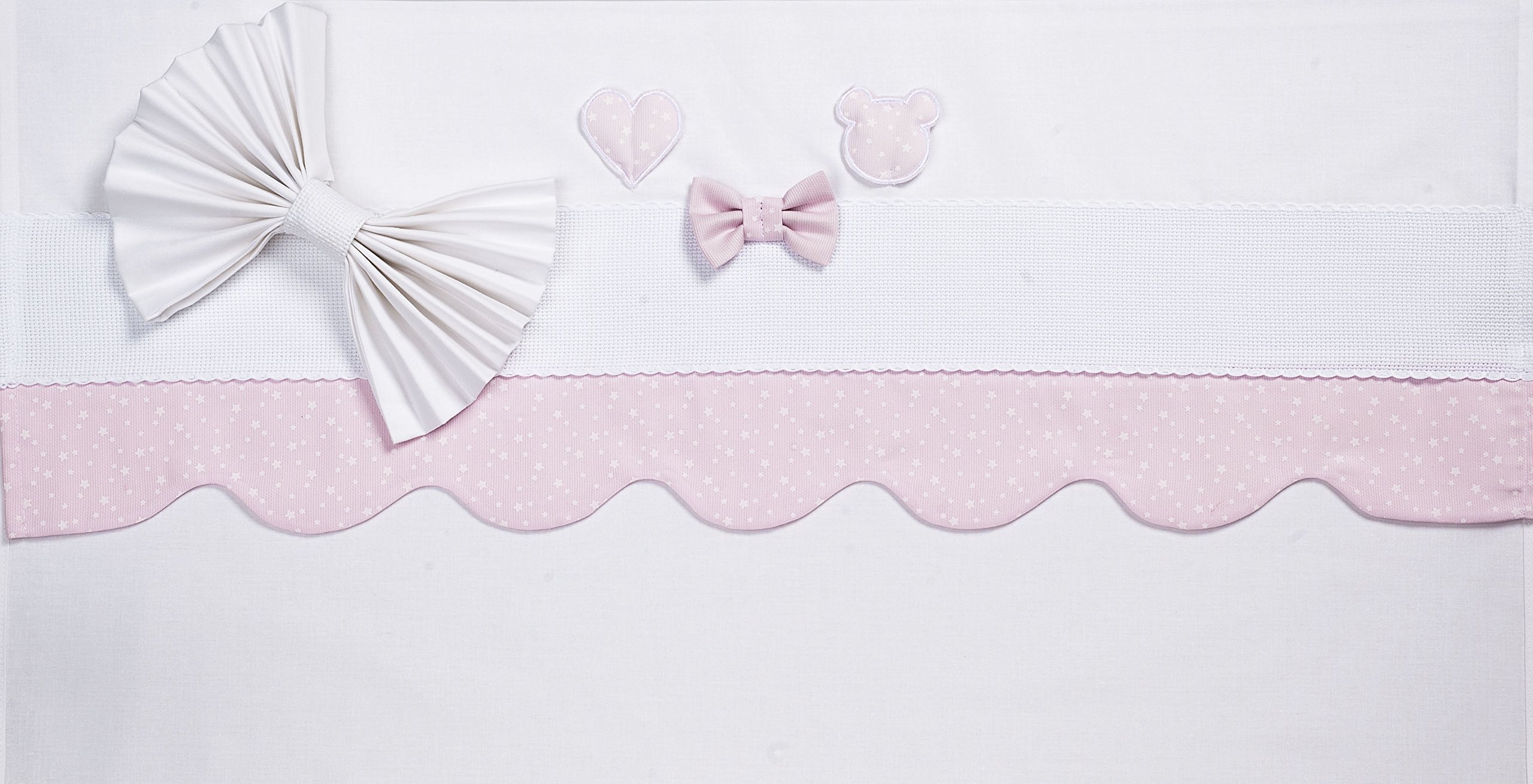 FILET - Sábanas de cuna I Producto Italiano I 100% algodón I Completo con funda de almohada 58 x 36 cm, sábana para niños y recién nacidos - 120 x 180 cm