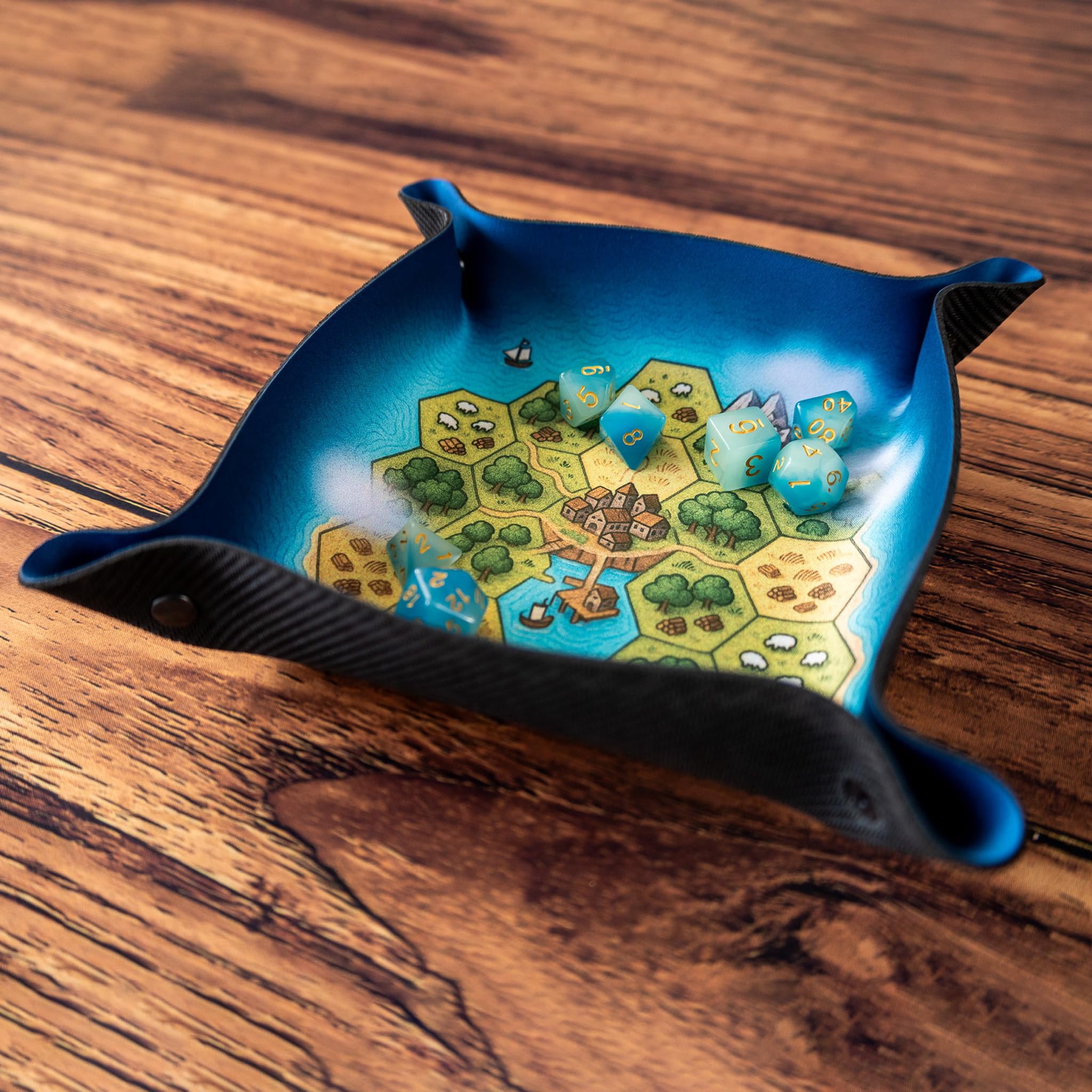 Taca w kości do gier planszowych i RPG - osadnicy 22 x 22 cm