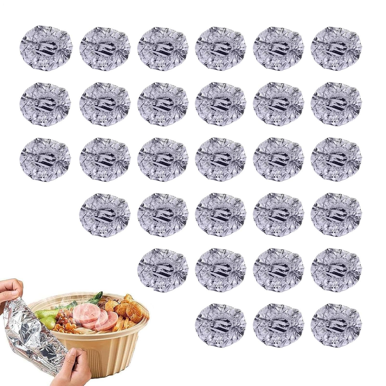 Générique Deckel aus Aluminiumfolie – waschbar und faltbar | Deckel für Lebensmittel aus Aluminium, für Restaurant, Camping, Hotel, Schlafsaal, Wohnung, Haus, Küche, Picknick, Badezimmer