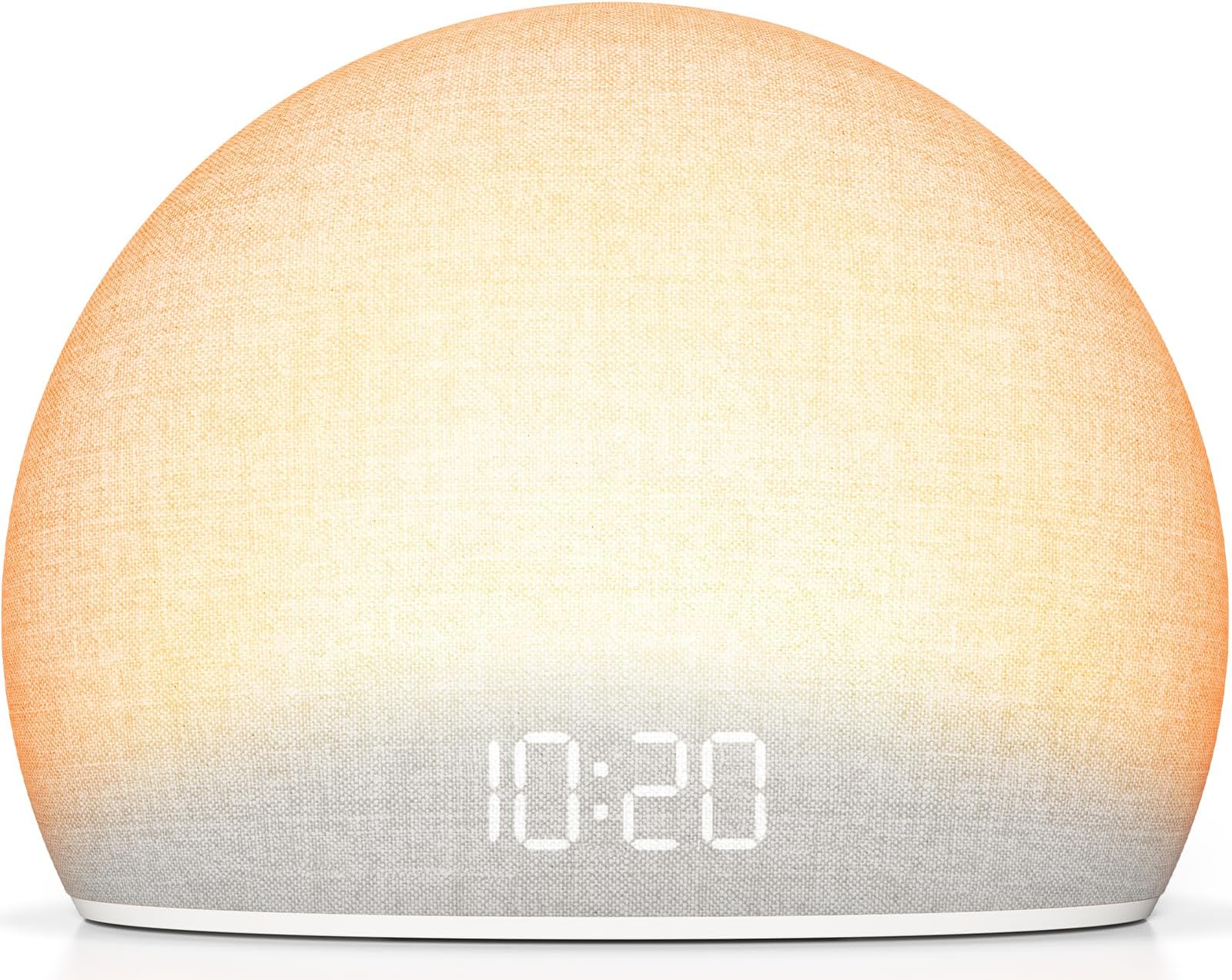 Sunrise Alarm Clock with White Noise Sound Machine – Wake-Up Light for Bedroom, 5 Gentle Alarm Sounds, 20 Soothing Sleep Sounds, Dimmable Display, Phone-Free Bedside Clock