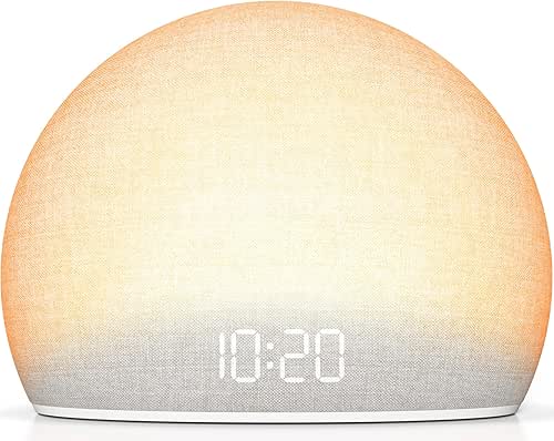 HOUSBAY Sunrise Alarm Clock, White Noise Sound Machine for Bedroom