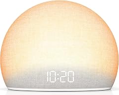 HOUSBAY Sunrise Alarm Clock with White Noise Sound Machine – Wake Up Light for Bedroom, 5 Gentle