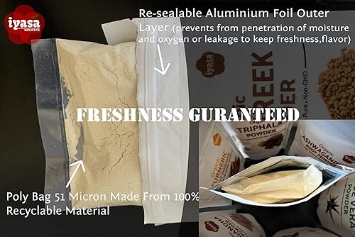 Miniatura 2 de Polvo de bacopa orgánico (hoja de Brahmi), superalimento ayurveda orgánico certificado, tónico para el cabello y el cerebro, bolsa resellable de 8