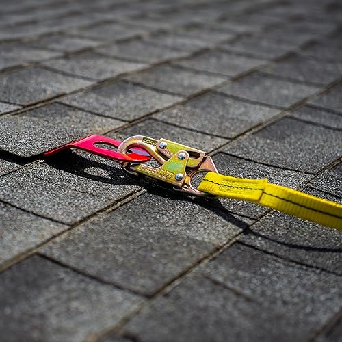 Miniatura 21 de Tie Down Paquete de 25 clips de anclaje para techos, anclaje de techo, anclaje de madera, negro, uso con arnés de techo, arnés de seguridad, cuerdas