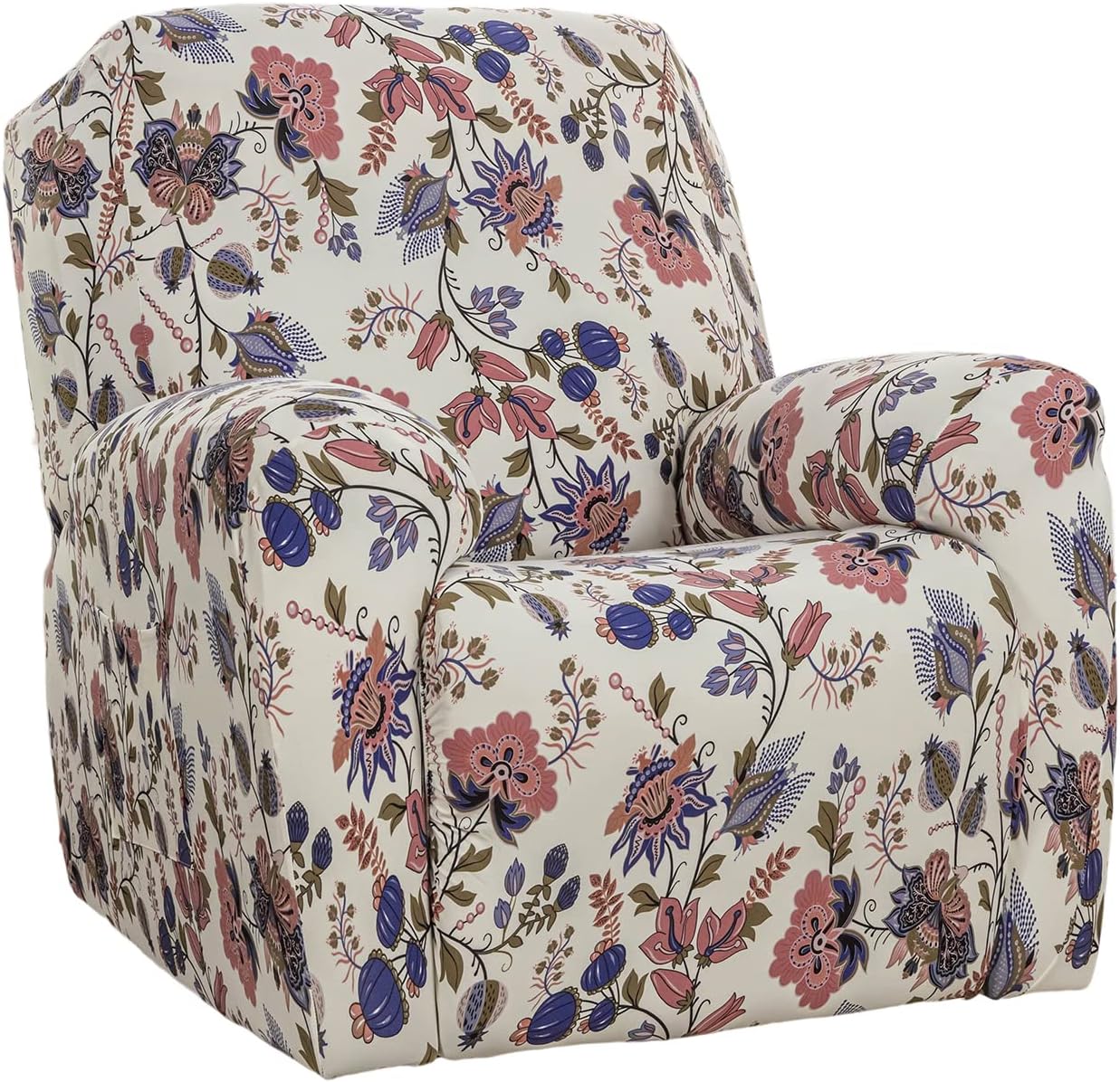 NILUOH 4Pieces Recliner Cover Stretch Printed Lazy Boy