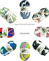 Vista 2 de DDL&HEXI 2 Park Super Chenille Hilo Grueso para Manta, Kit para Hacer Mantas, Hilo de Tejido Jumbo 2x8oz 226g por Bolsa (206)