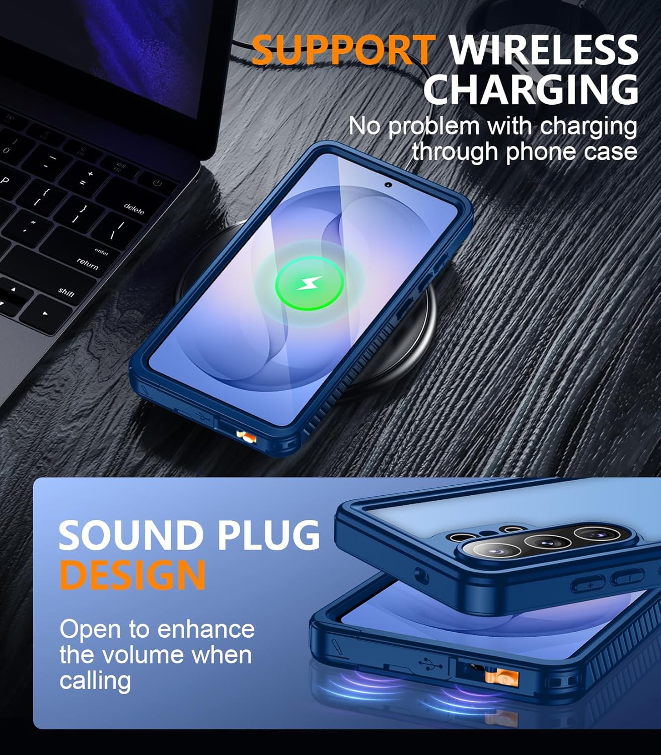 Temdan Designed for Samsung Galaxy S26 Ultra Case Waterproof, Built-in Lens & Screen Protector Military Grade Shockproof Dropproof IP68 Underwater Full Body Phone Case for Galaxy S26 Ultra 6.9"-Blue