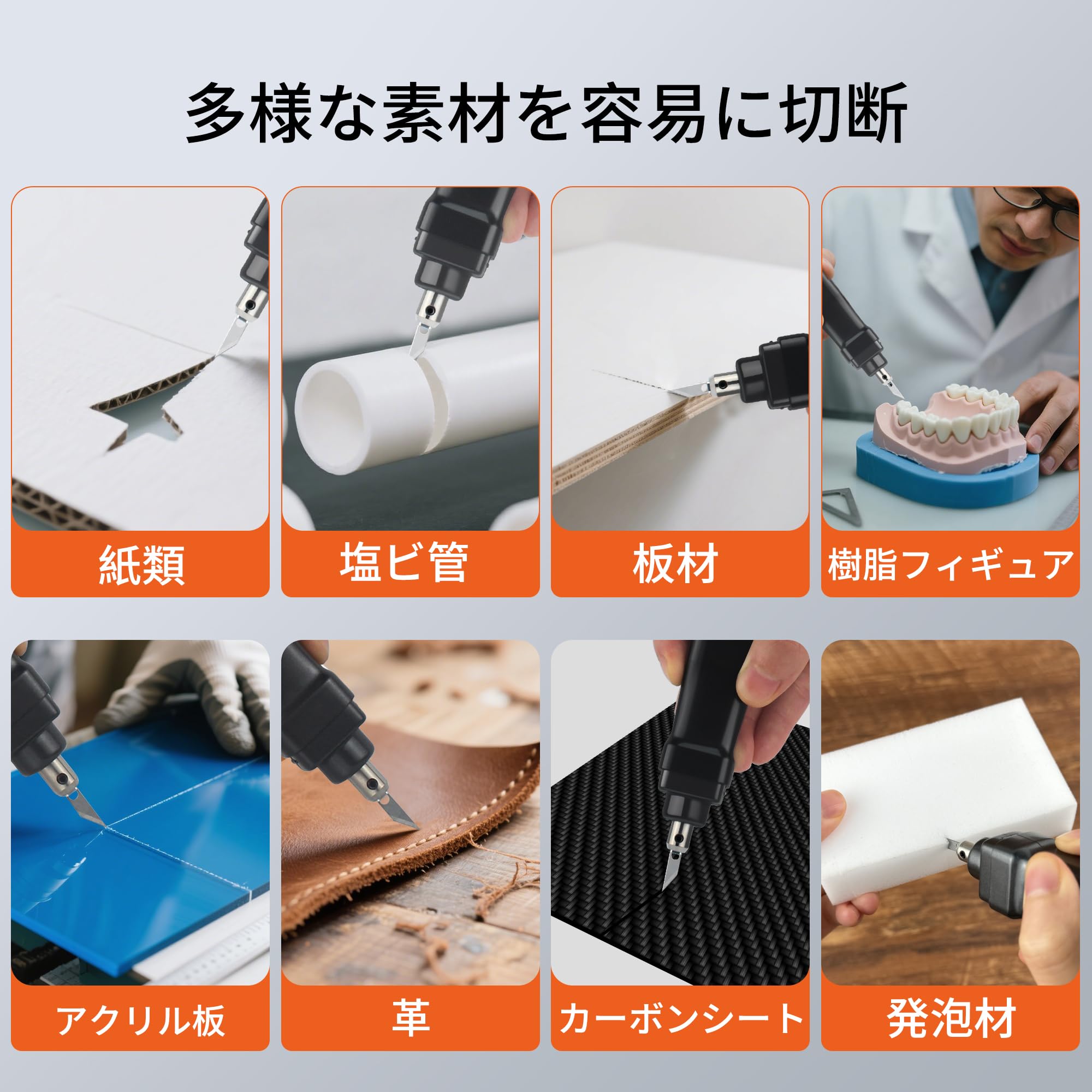 Amazon.co.jp: RIMOVANS 超音波カッター 40KHz ブラック 50枚の替刃