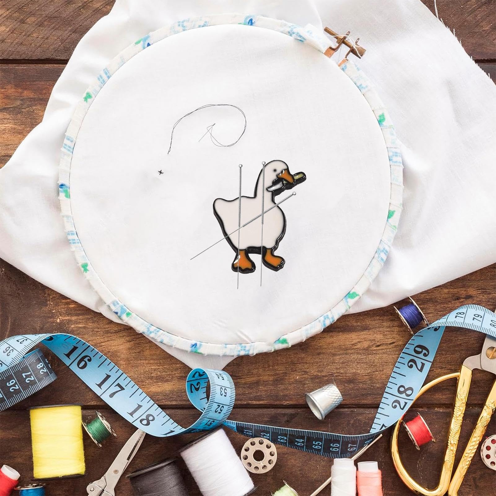 Aimant Couture Euyehn Porte-Aiguilles Magnétique Animal - Canard Mignon - Pour Couture Et Broderie - Anti-Perte Support Outils Métalliques