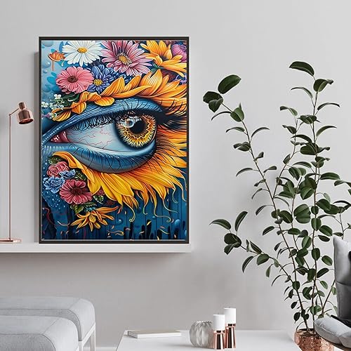 Miniatura 2 de 1tonine Diamonds - Hermoso búho mágico en la nieve - Kit de pintura de diamante redondo de diamante 5D para adultos, pintura de lienzo de 12 x 16