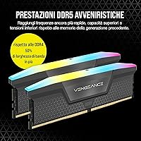 Vista 3 de CORSAIR Vengeance RGB DDR5 RAM 96 GB (2x48 GB) 6000 MHz CL36-44-44-96 1.4V AMD Expo Intel XMP 3.0 Memoria de computadora de escritorio – Gris