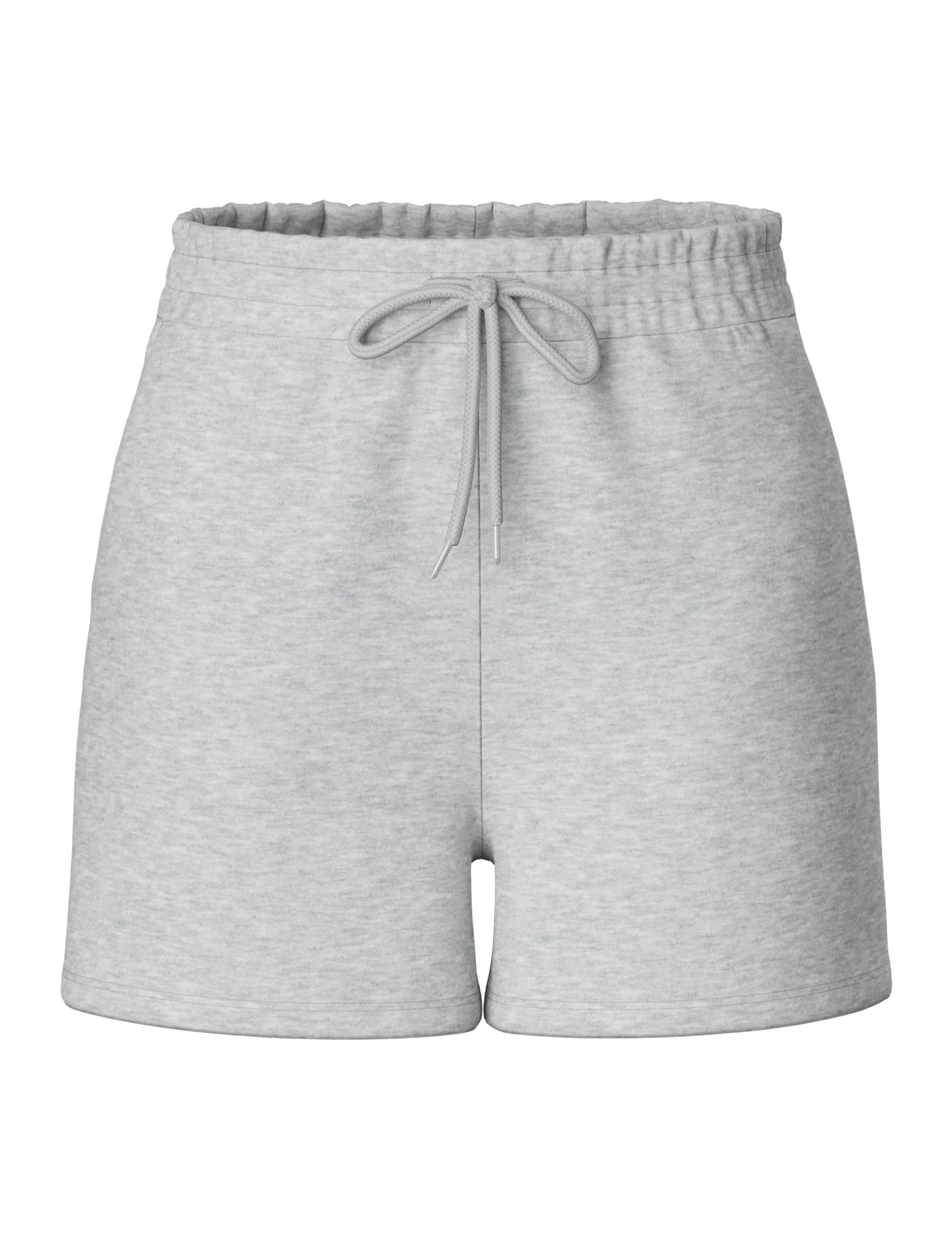 PIECES Women's PCCHILLI Summer HW NOOS Shorts, Light Grey Melange, XS