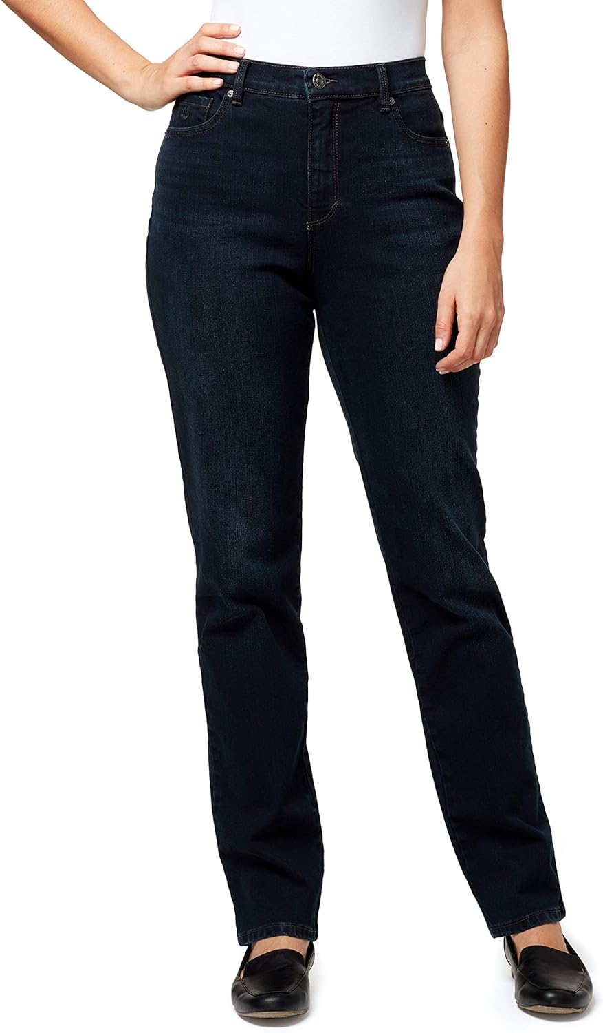 Gloria Vanderbilt Womens Amanda Classic High Rise Tapered Jean Petite