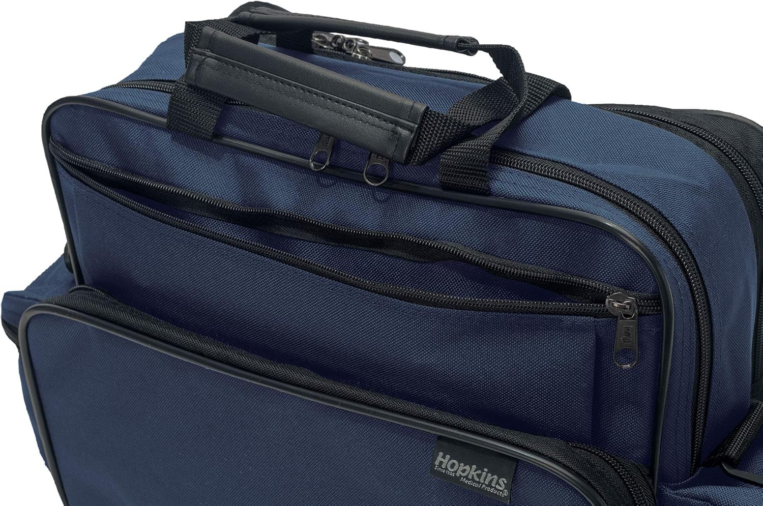 Hopkins Medical Products Home Health Shoulder Bag, 600D Waterproof Exterior, Large Storage Compartments, Removable Adjustable Shoulder Strap for Ultimate Comfort, 14x11.5x8 Inches, Navy - Image 9