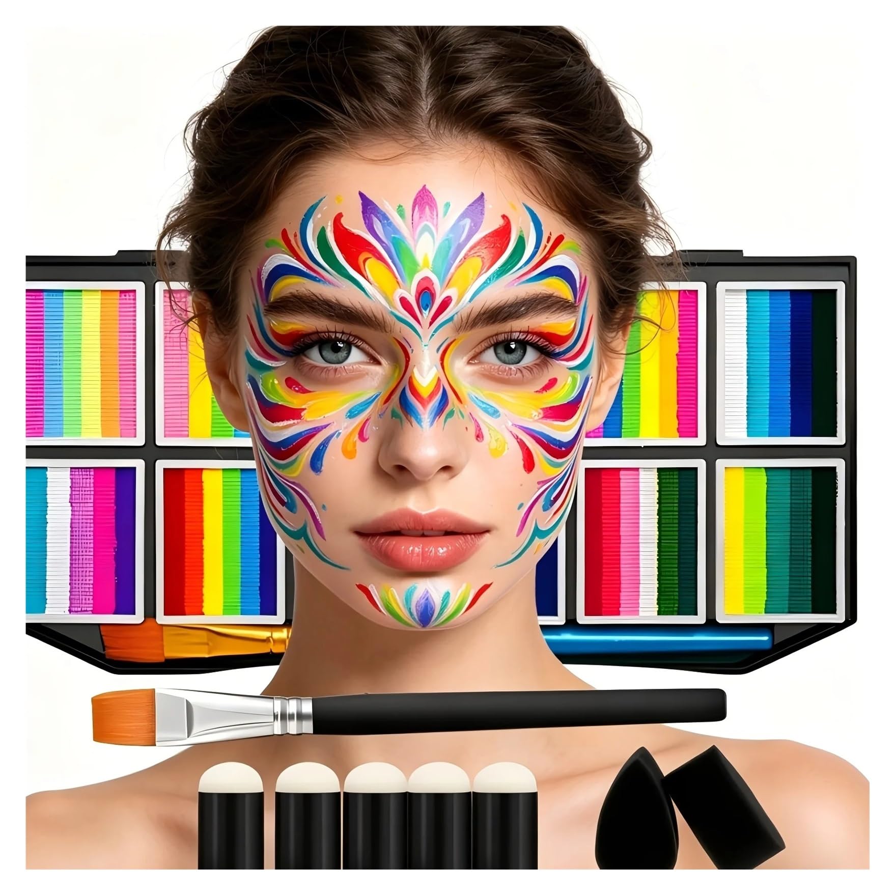 palette de peinture corporelle Palette de 65 couleurs pour le maquillage du visage et corps