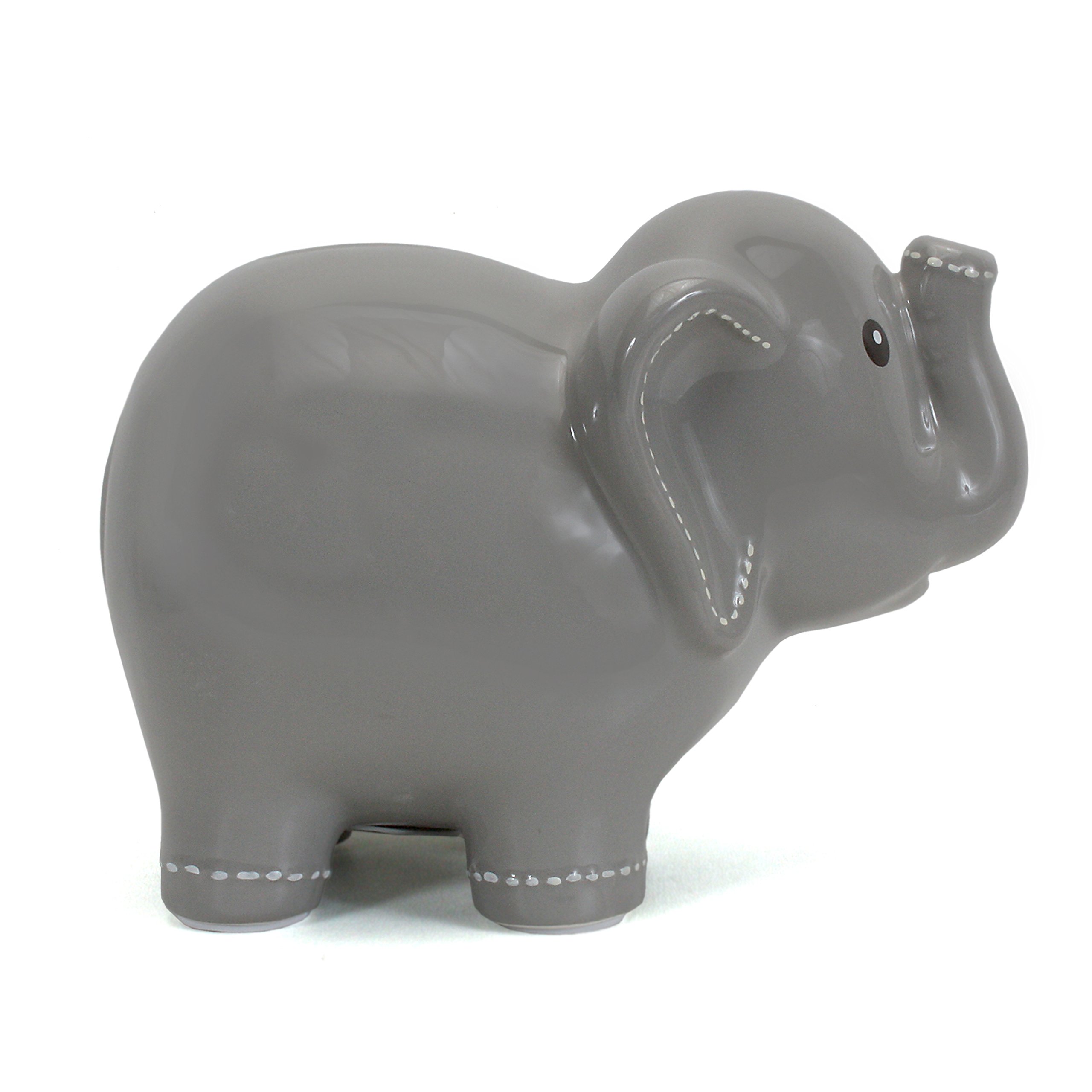 Alcancía de elefante cosido de cerámica, gris 2