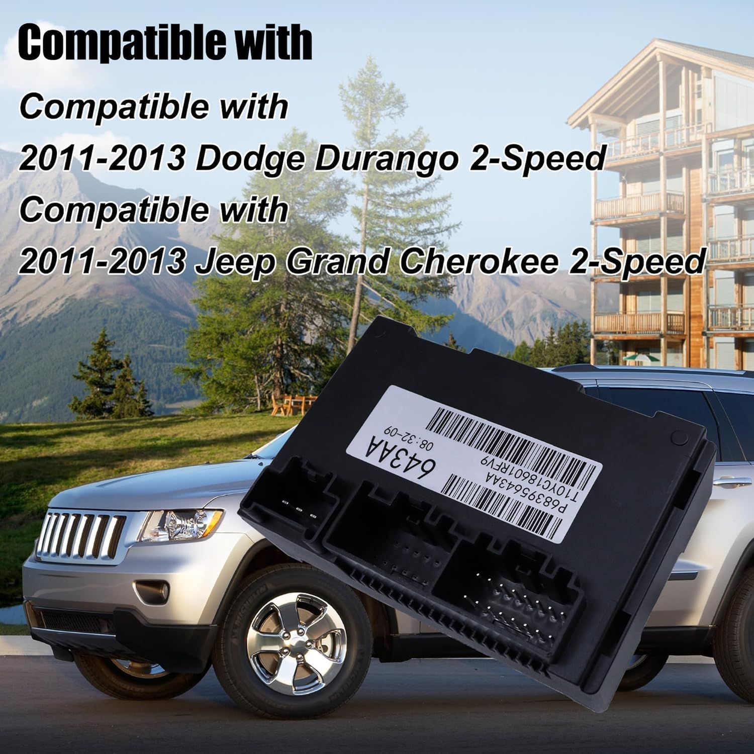 68395643AA Transfer Case Control Module Fit for Jeep Grand Cherokee Dodge Durango 3.6L V6 / 5.7L V8 2011-2013 Replace 56029423AK RL029423AJ 56029423AJ RL029423AI 56029423AI