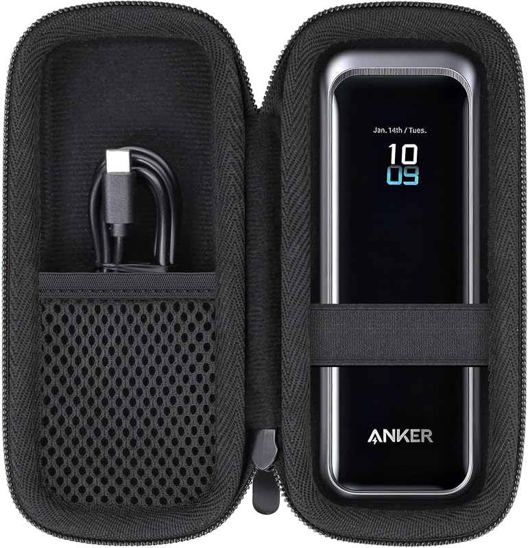 Travel Case for Anker Prime Power Bank 20100mAh 220W Portable Charger | Protective Storage Box, Portable Carrying Box, Shockproof, Anti-crush, Mesh Pocket, Compact & Lightweight