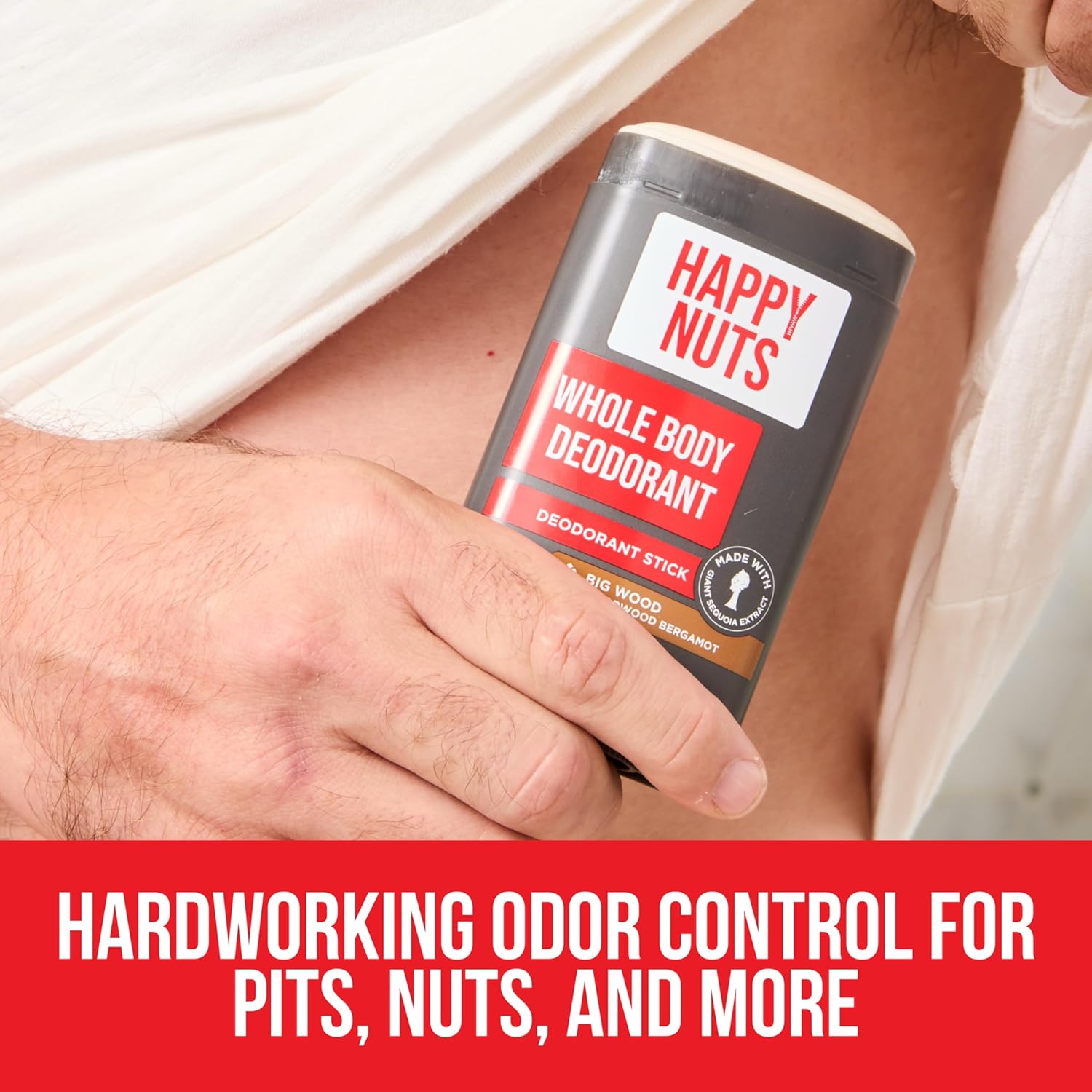 HAPPY NUTS Ultimate Whole Body Deodorant Pack - A Gift for Men He'll Enjoy