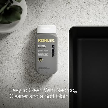 KOHLER 28003-1-CM1 Kennon 25 Top-/Undermount Single-Bowl Kitchen Sink, Includes Sink Rack, Matte Black