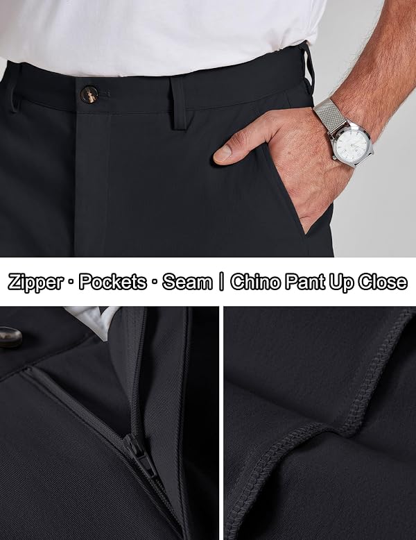 COOFANDY Mens Dress Pants Slim Fit Lightweight Khakis Vacation Travel Pant by COOFANDY - Used condition - Image 5