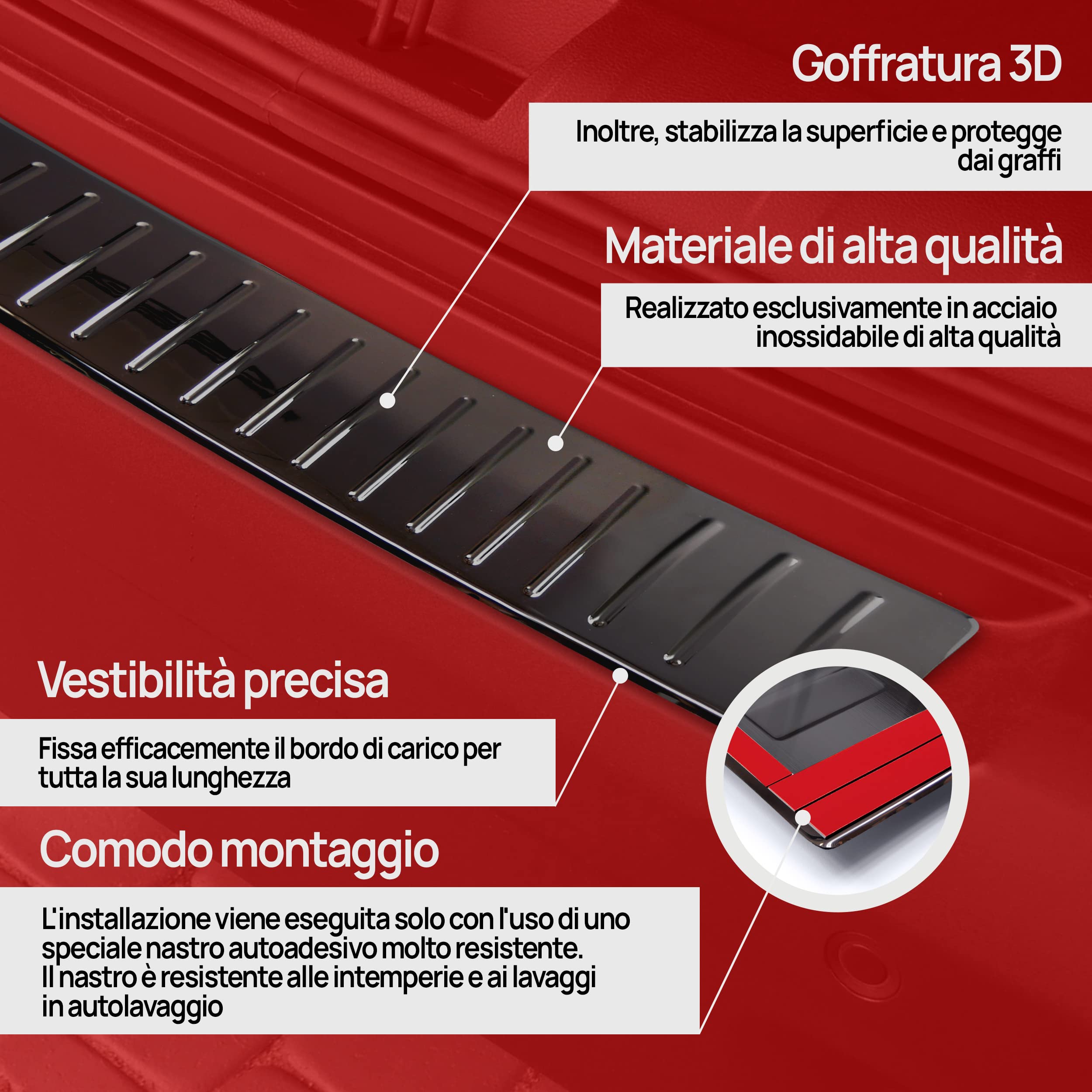 Chromemaster Protezione paraurti Posteriore Acciaio INOX lucido Compatibile Mercedes Vito Classe V W447 2014