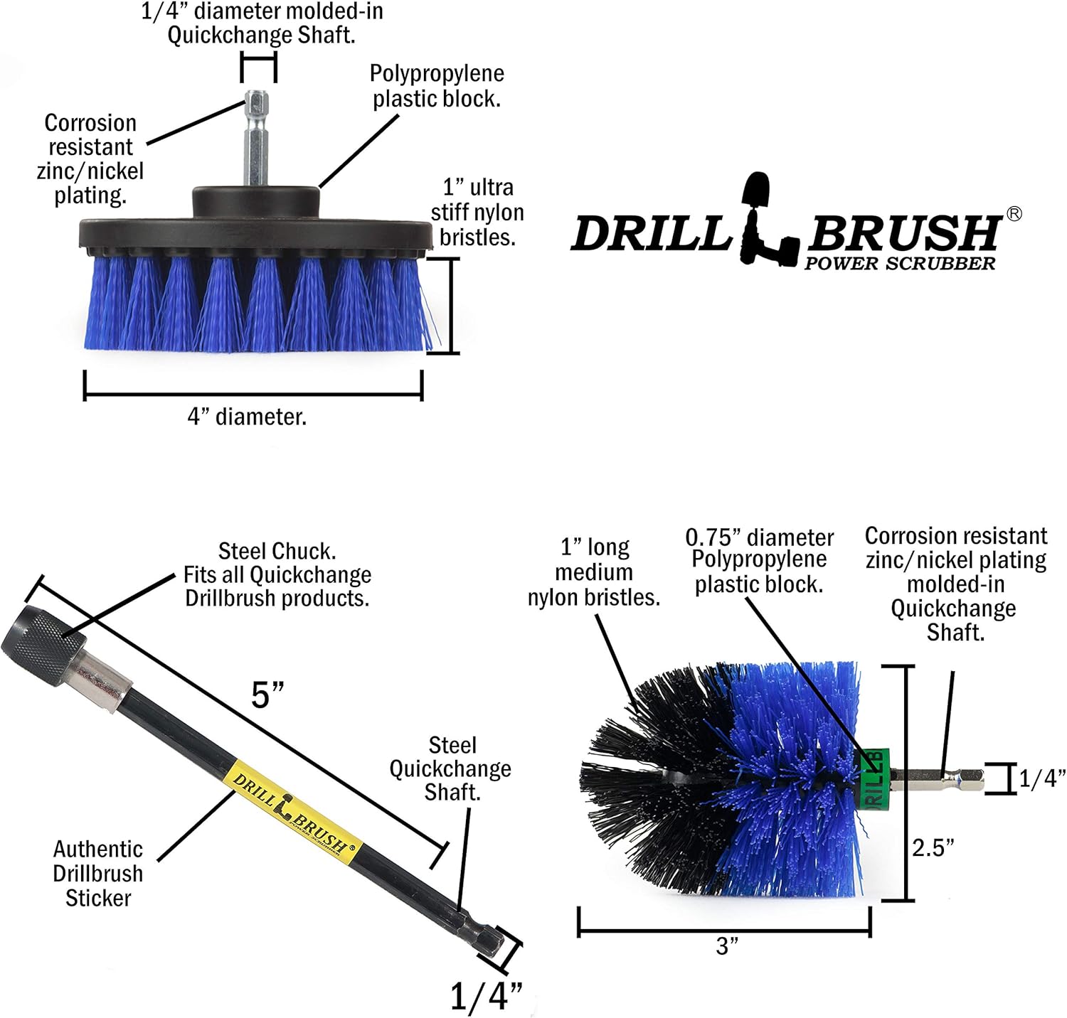 Crazy Deals Kayak - Raft - Boat - Canoe - Inflatable - Fishing Boat - Boat Accessories - Cleaning Supplies - Hull Cleaner - Pond Scum, Oily Residue, Weeds, Barnacles, Oxidation - Spin Brush