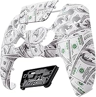 Vista 4 de eXtremeRate Luna Redesigned Front Shell Touchpad Compatible with ps5 Controller BDM-010 020 030 040 050, The 100 Cash Money Replacement Faceplate