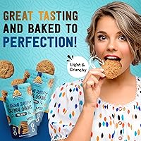 Vista 4 de Baked Cravings Galletas de avena crujientes con azúcar morena (24 galletas) Paquete de bocadillos Galletas de avena 100% naturales y crujientes