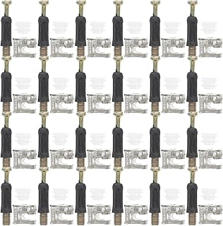 Frcolor 30セット家具用カムコネクタネジ+35mm埋込ロッド+合金カムファスナー 家具接続と固定補強キット キャビネット ワードローブ組立用